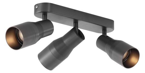 Kerek mennyezeti spotlámpa, antracit GU10 50 mm 3-fényes - Stanley
