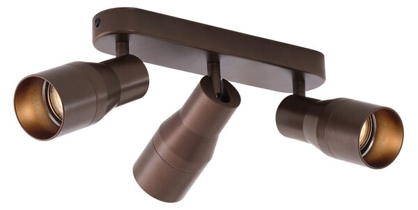 Kerek mennyezeti spotlámpa sötét bronz GU10 50 mm 3-fényes - Stanley