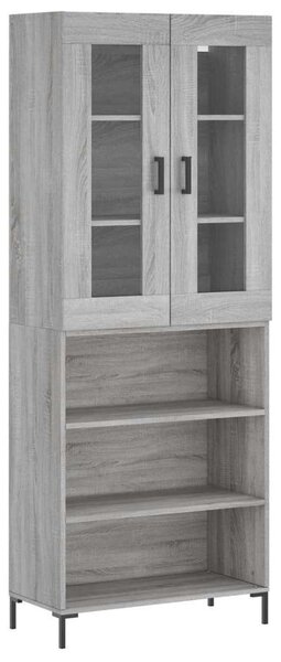 Szürke sonoma szerelt fa magasszekrény 69,5 x 34 x 180 cm