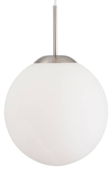 Steinhauer Bollique függőlámpa, acél, opálfehér, üveg, 5 lámpás kör alakú, dimmelhető, Alu / szürke / cink, Nappali / Étkező, fém