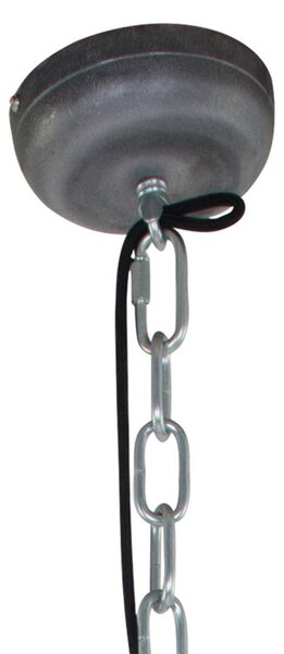 Steinhauer Bikkel függőlámpa, Ø 42 cm, acél színű, fém, üveg, E27, dimmelhető, Alu / szürke / cink, Konyha, fém, Indusztriális dizájn