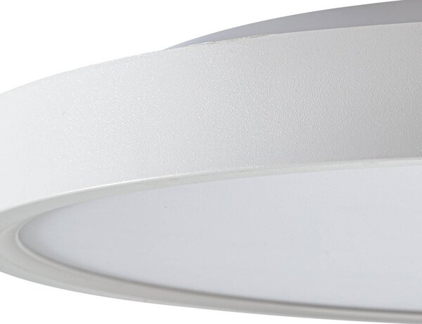 Lindby Smart LED mennyezeti világítás Deika, Ø 30 cm, fehér, Tuya, dimmelhető, Fehér / opál, Nappali / Étkező, Műanyag, Modern