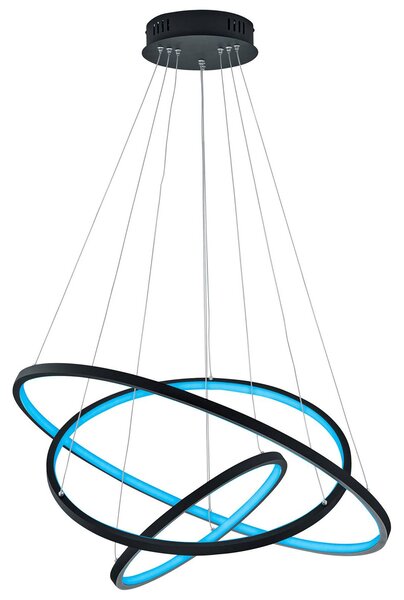 Trio Lighting WiZ Aaron okos LED lógó világítás, antracit, dimmelhető, Fekete, Nappali / Étkező, fém, Modern