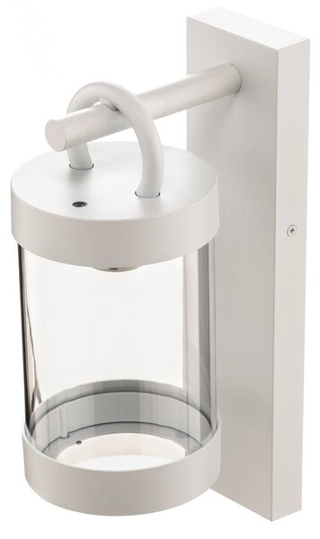 Trio Lighting Zambezi kültéri falilámpa fényérzékelős, fehér, Fehér / opál, Alumínium, Modern