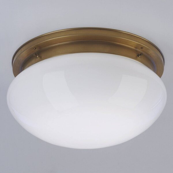 Berliner Messinglampen Nagyméretű sárgaréz mennyezeti lámpa Harry Ø 40 cm, dimmelhető, Sárgaréz / arany, Nappali / Étkező, Sárgaréz, Antik