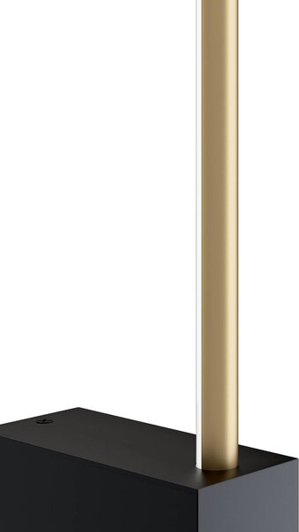 Maytoni LED-es fali lámpa Pars, 105 cm, fekete/arany, alumínium, Fekete, Nappali / Étkező, Alumínium, Modern