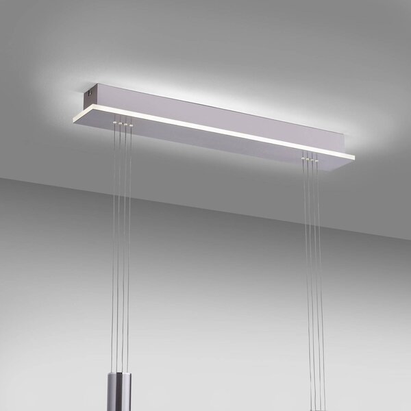 Q-Smart-Home Paul Neuhaus Q-ETIENNE LED függőlámpa, 2 izzós, dimmelhető, Alu / szürke / cink, Nappali / Étkező, fém, Modern