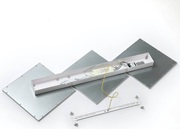 Lucande LED mennyezeti lámpa Ilira, 3 lámpás, ezüst, CCT, dimmelhető, dimmelhető, Alu / szürke / cink, Konyha, Alumínium, Modern