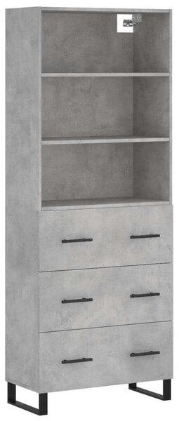 Modern Magasszekrény - Beton Szürke - 180 cm