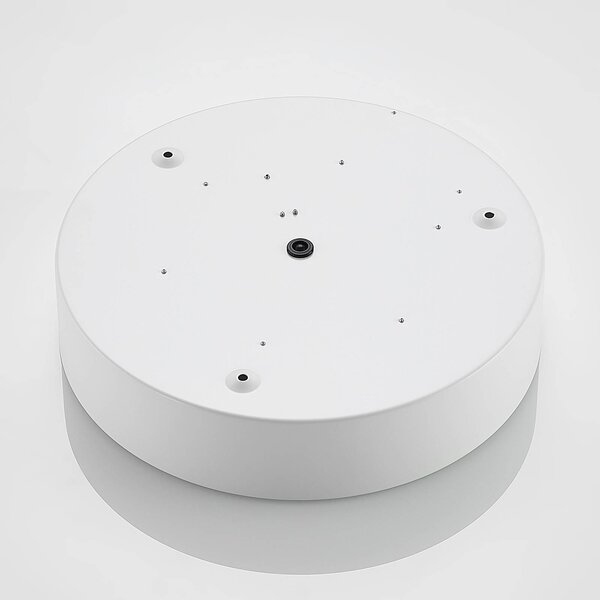 Lindby LED mennyezeti lámpa Simera, Ø 30cm, fehér, fém, dimmelhető, Fehér / opál, Nappali / Étkező, Műanyag, Modern