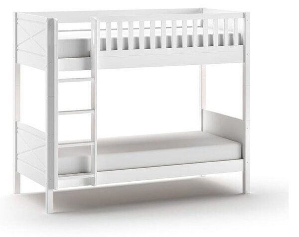 Fehér emeletes gyerekágy 90x200 cm Scott - Vipack