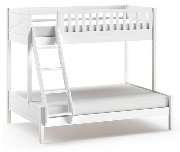 Fehér emeletes gyerekágy 140x200-90x200 cm Scott - Vipack
