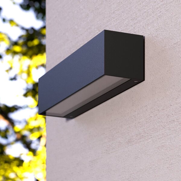 Lucande LED fali világítás Lengo, 25 cm, antracit, felfelé/lefelé 3000 K, Fekete, Alumínium, Modern