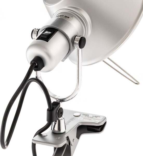 Artemide Tolomeo Pinza - designer csíptetős lámpa, Alu / szürke / cink, Nappali / Étkező, Alumínium, Dizájn
