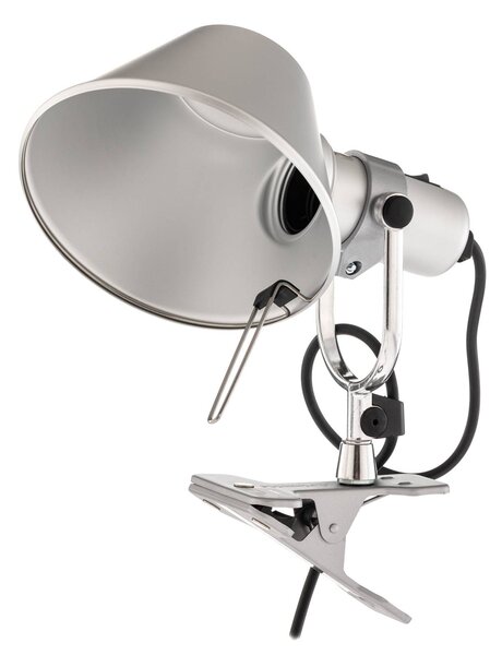 Artemide Tolomeo Pinza - designer csíptetős lámpa, Alu / szürke / cink, Nappali / Étkező, Alumínium, Dizájn