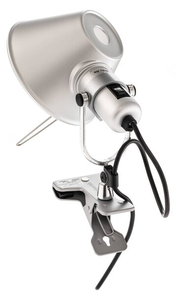 Artemide Tolomeo Pinza - designer csíptetős lámpa, Alu / szürke / cink, Nappali / Étkező, Alumínium, Dizájn