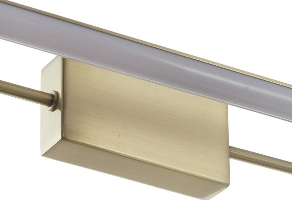 Fabas Luce LED fali lámpa Rapallo, sárgaréz, IP44, 40 cm, Sárgaréz / arany, Folyosó, fém, Modern