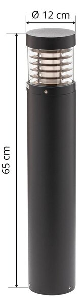 Lucande Lucius LED ösvény lámpa, 65cm, antracit, fém, IP54, Fekete, Alumínium, Modern