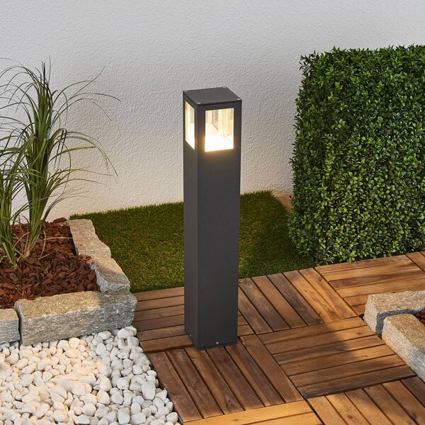 Lucande LED ösvény világítás Nicola, 65 cm, antracit, P54, Fekete, Alumínium, Modern