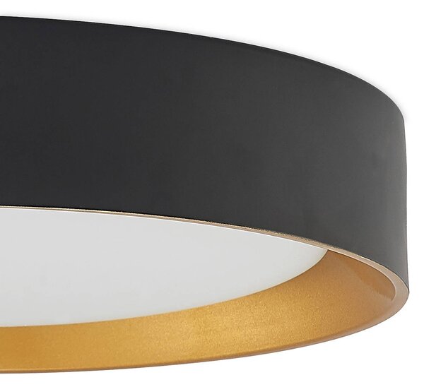 Lindby Kambia LED mennyezeti lámpa, 55 cm, Fekete, Nappali / Étkező, Alumínium, Modern
