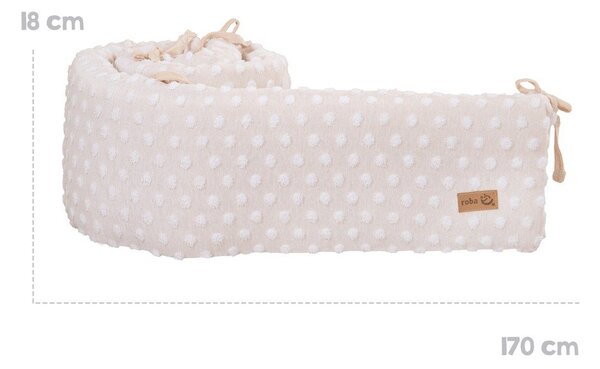 Bézs pamutkeverék rácsvédő 170 cm Frosty Almond – Roba