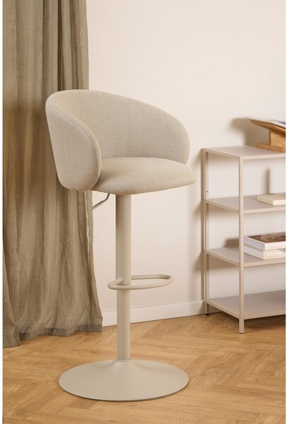 Bézs állítható magasságú karfás bárszék (ülésmagasság 86 cm) Eleanor – Actona