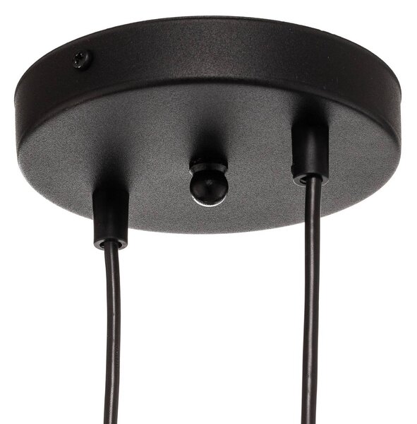 EMIBIG LIGHTING Lógó világítás Glassy, 8 izzós, fekete, grafit/borostyán/tiszta, dimmelhető, Fekete, Nappali / Étkező, Üveg, Modern