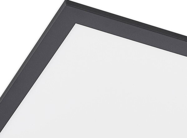 Lindby LED panel Nelios, 62 x cm, 4,000K, fekete, fém, Fekete, Konyha, Alumínium, Modern
