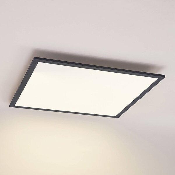 Lindby LED panel Nelios, 62 x cm, 4,000K, fekete, fém, Fekete, Konyha, Alumínium, Modern