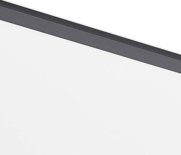 Lindby LED panel Nelios, 62 x cm, 4,000K, fekete, fém, Fekete, Konyha, Alumínium, Modern