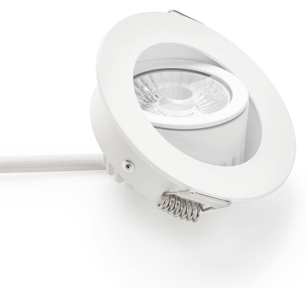 MEGAMAN LED beép. lámpa Rico 6,5 W fehér, dimmelhető, Fehér / opál, Folyosó, Alumínium, Modern
