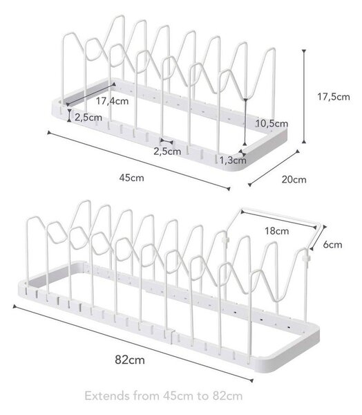 Tower fehér állítható fedőtartó állvány - YAMAZAKI