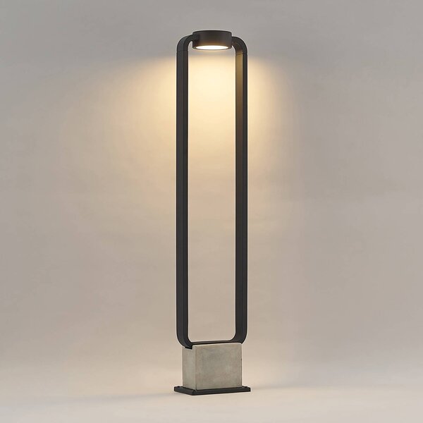 Lucande LED-es útvilágítás Belna, 100cm, antracit, beton, IP65, Fekete, Alumínium, Modern