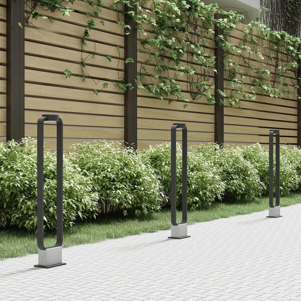 Lucande LED-es útvilágítás Belna, 100cm, antracit, beton, IP65, Fekete, Alumínium, Modern
