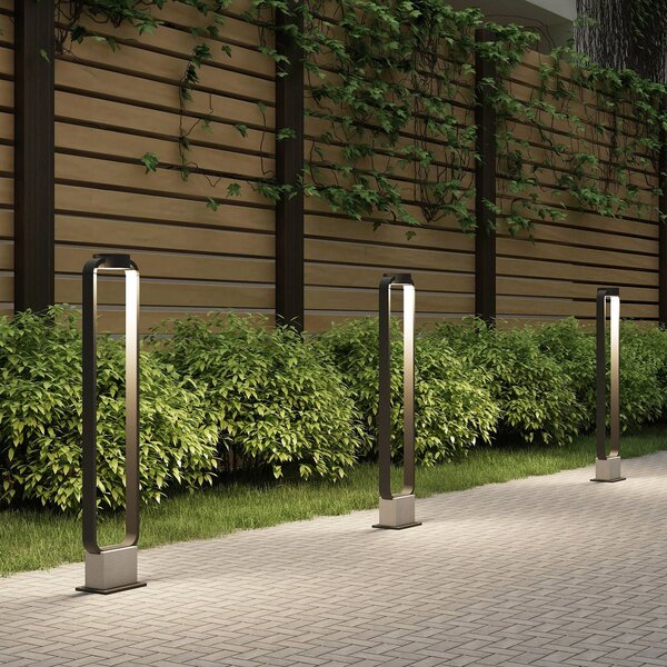 Lucande LED-es útvilágítás Belna, 100cm, antracit, beton, IP65, Fekete, Alumínium, Modern