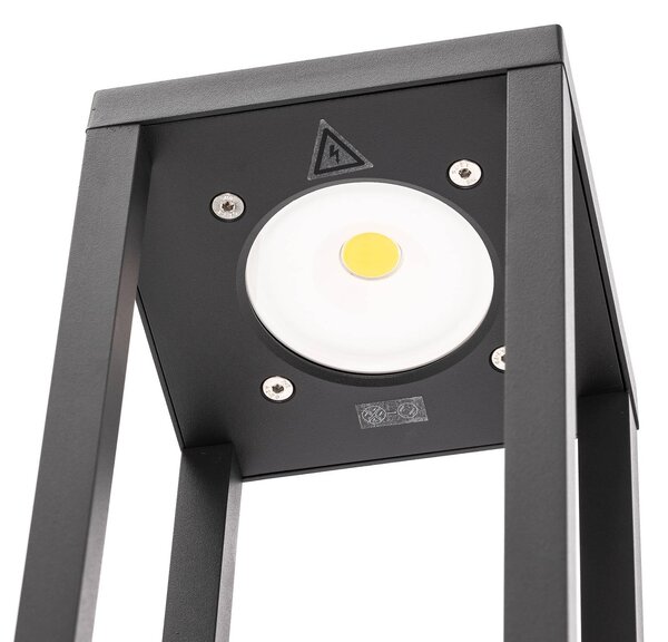Lucande Carlota LED-es függőlámpa, antracit, 65 cm, fém, Fekete, Alumínium, Modern