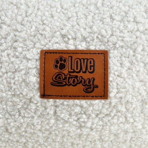 Krémszínű fekhely kutyáknak ø 55 cm – Love Story