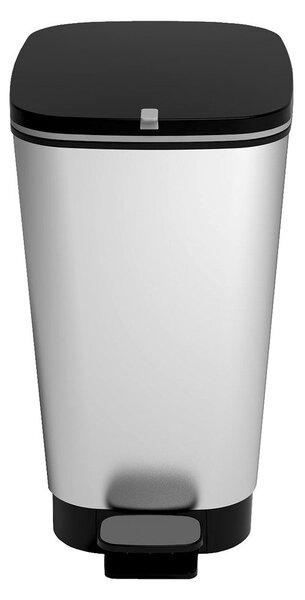 Ezüstszínű műanyag pedálos szemetes 45 l Chic Bin – KIS