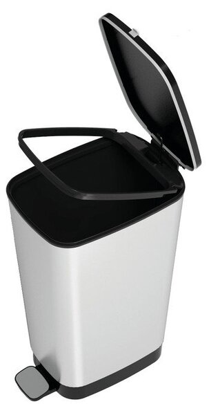 Ezüstszínű műanyag pedálos szemetes 45 l Chic Bin – KIS