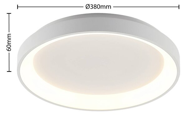 Arcchio LED mennyezeti világítás Vivy, Ø 38 cm, fehér, fém, dimmelhető, Fehér / opál, Konyha, fém, Modern