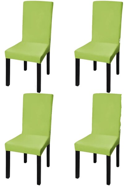 VidaXL 4 db zöld szabott nyújtható székszoknya