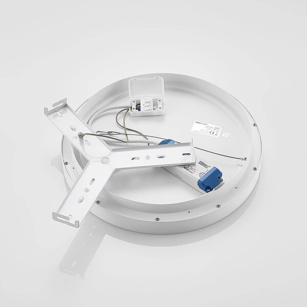 Arcchio LED mennyezeti világítás Vivy, Ø 38 cm, fehér, fém, dimmelhető, Fehér / opál, Konyha, fém, Modern