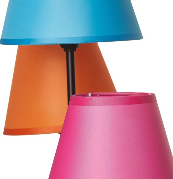 Näve Textil állólámpa Colori 5-ágú színes, Nappali / Étkező, Textil / szövet / selyem, Fiatalos életstílus
