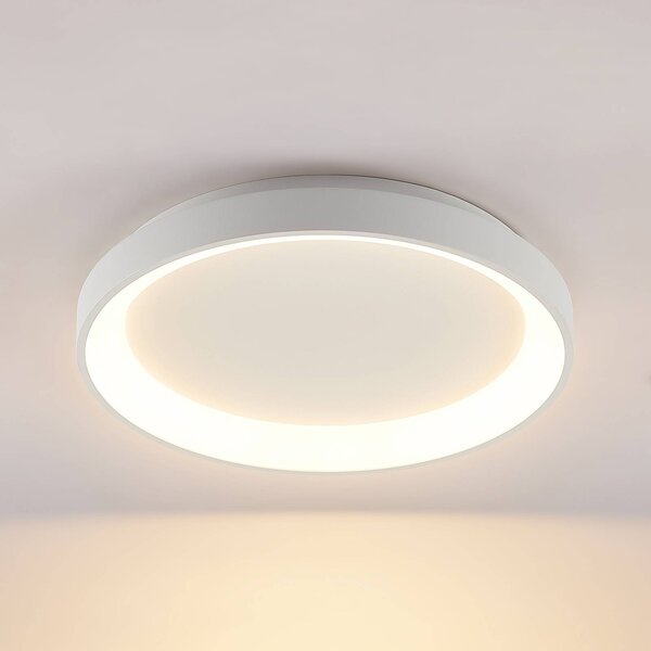Arcchio LED mennyezeti világítás Vivy, Ø 38 cm, fehér, fém, dimmelhető, Fehér / opál, Konyha, fém, Modern