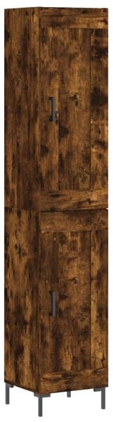 VIDAXL Füstös Tölgy Magasszekrény - Szerelt Fa - 34,5x34x180 cm
