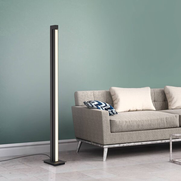 PURE LED állólámpa Lines, antracit, távirányítóval, 140 cm, dimmelhető, Alu / szürke / cink, Nappali / Étkező, fém, Modern