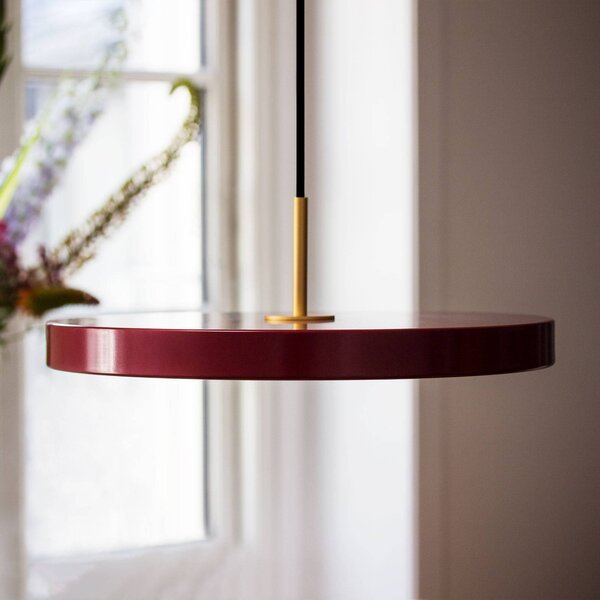 UMAGE Asteria medium LED függő lámpa s.réz piros, dimmelhető, Piros, Nappali / Étkező, Alumínium, Dizájn
