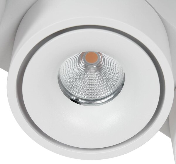 Arcchio LED mennyezeti spotlámpa Rotari, lencsék, 3 lámpás, fehér, dimmelhető, Fehér / opál, Nappali / Étkező, Alumínium, Modern