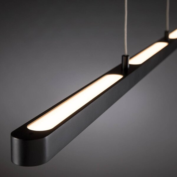 Paulmann URail Lento LED függő ZigBee CCT fekete, dimmelhető, Fekete, Nappali / Étkező, fém, Modern