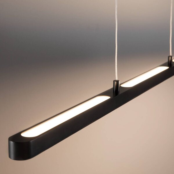 Paulmann URail Lento LED függő ZigBee CCT fekete, dimmelhető, Fekete, Nappali / Étkező, fém, Modern